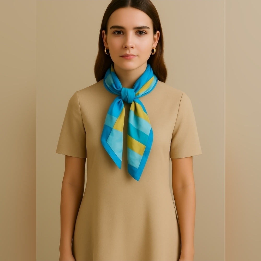Vintage Oscar de la Renta SIlk Scarf Sze 33x34